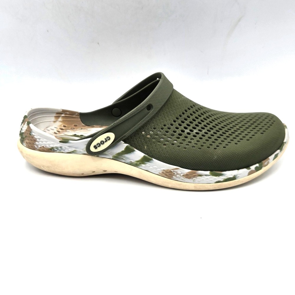 CROCS LiteRide 360 Olive Green Marbled Unisex Clogs Size 12 M - Picture 3 of 7